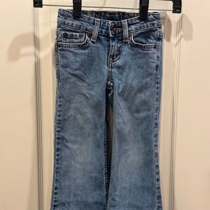 Faded Glory Stretch Flare Toddler Little Girls Size 4 Regular Blue Jeans